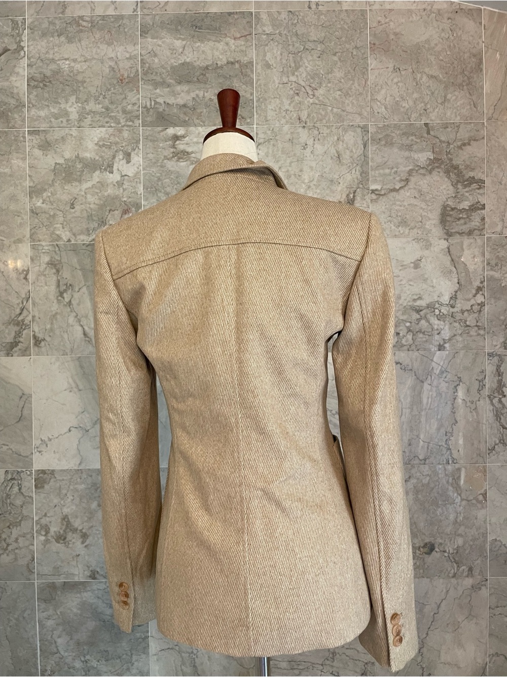 EXPRESS Diagonal Striped Wool Blazer Jacket - Picture 6 of 8
